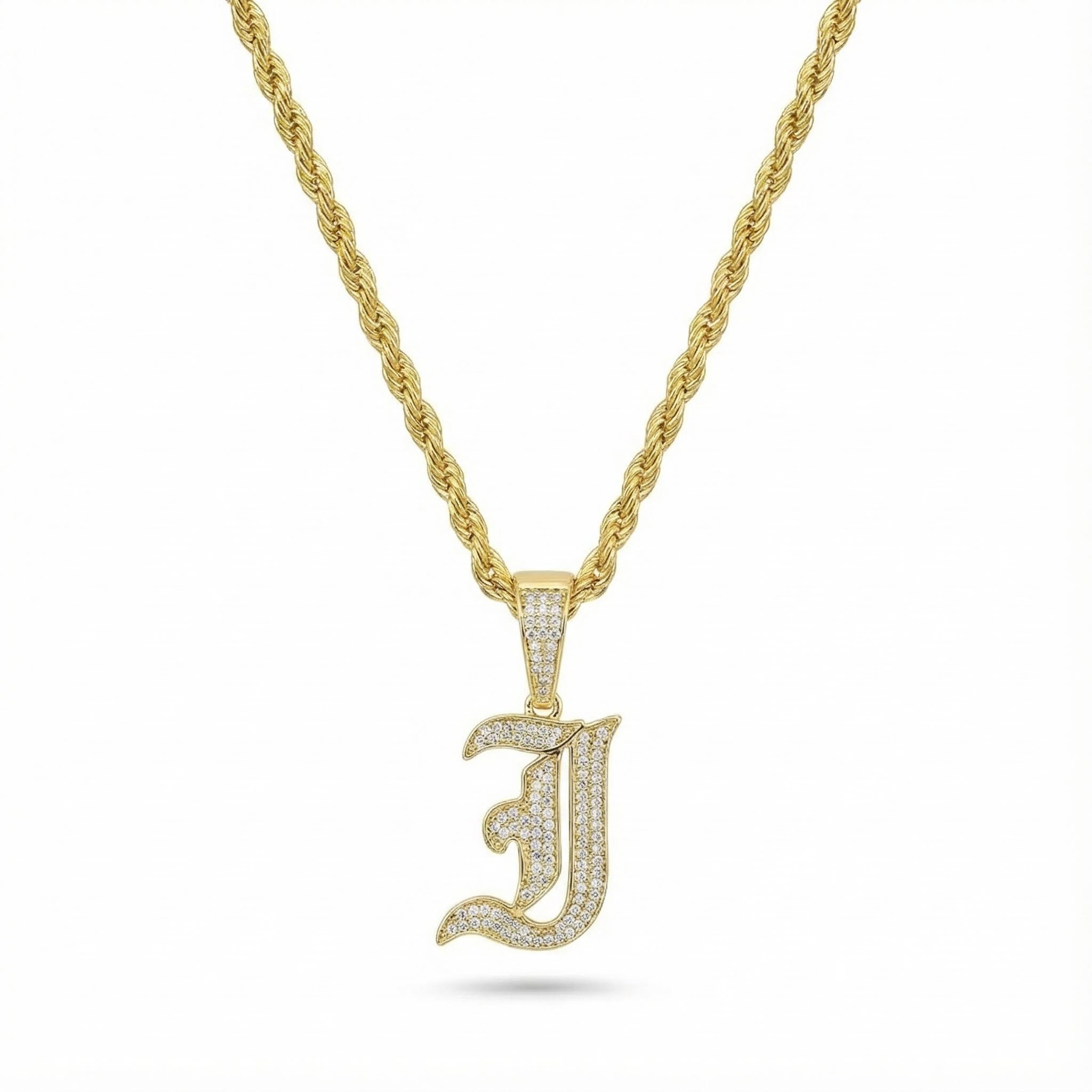 Women's Iced Out Old English 26 Letters Pendant With Street Luxury Shine