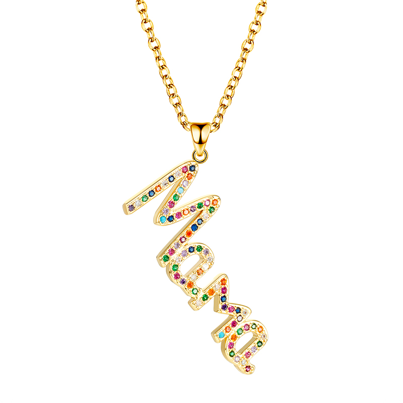 Mama Rainbow Colored Necklace Bold Statement Style With Street Luxury - Image 3