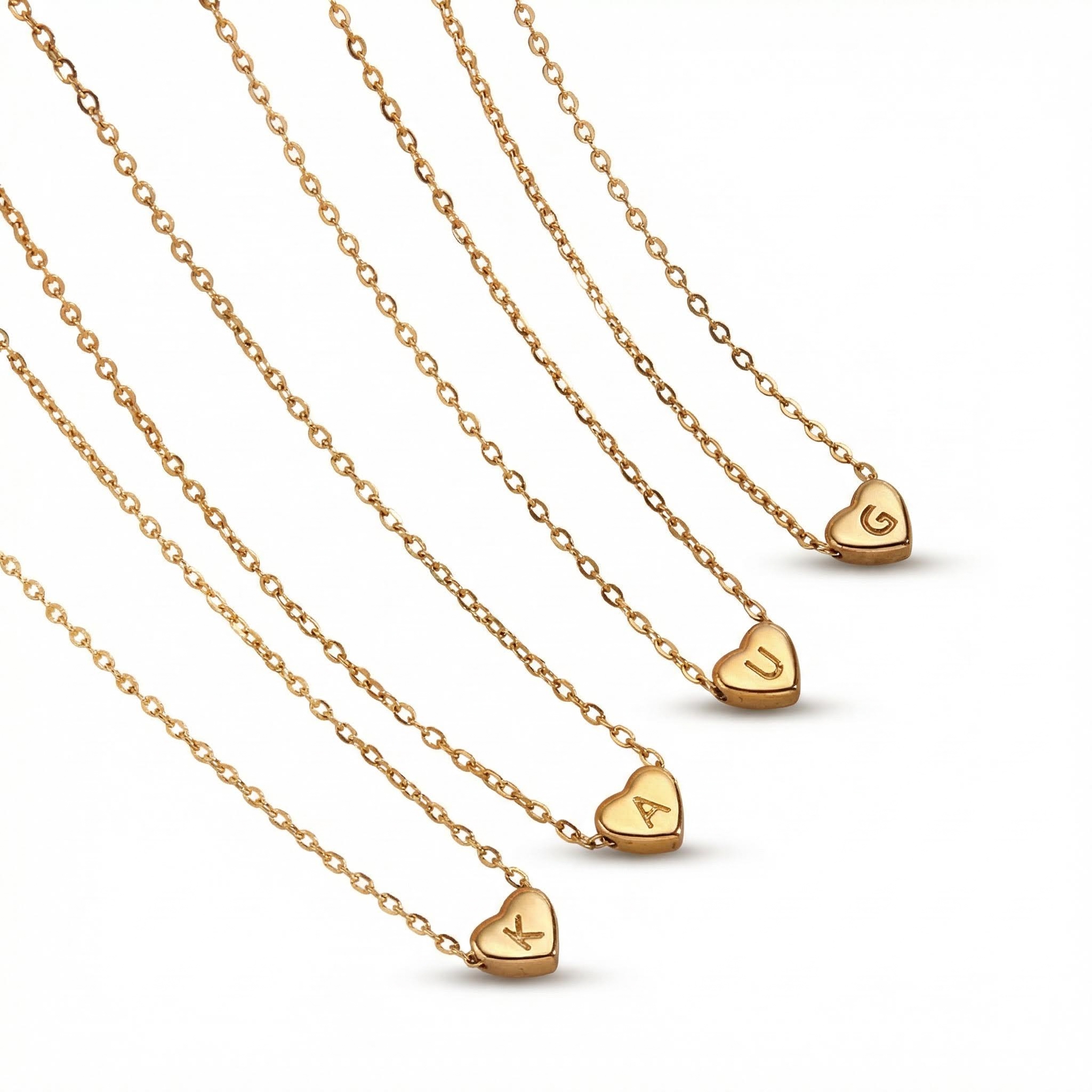 Initial Letter Heart Necklace Pendant With Bold Statement Appeal - Image 4