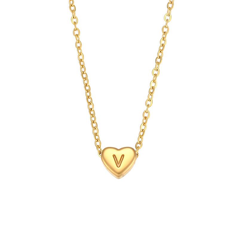 Initial Letter Heart Necklace Pendant With Bold Statement Appeal