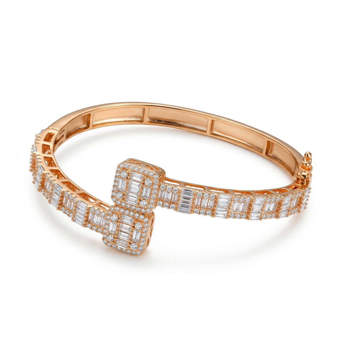 Baguette Cut Cuff Bangle Bold Statement Style With Street Luxury - Image 7