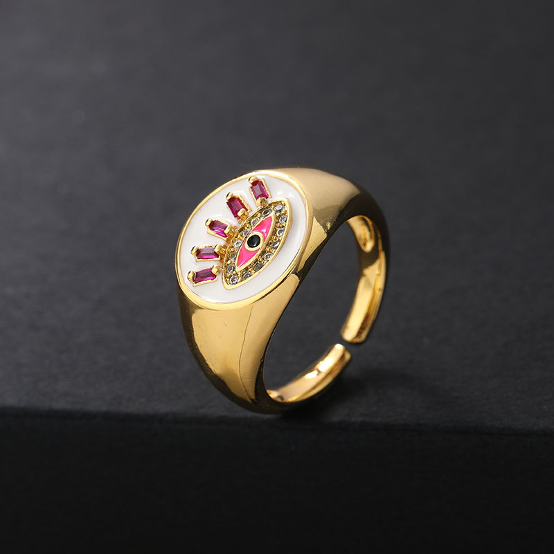 Eye Of Wisdom Enamel Open Ring Bold Statement Style With Street Luxury - Image 3