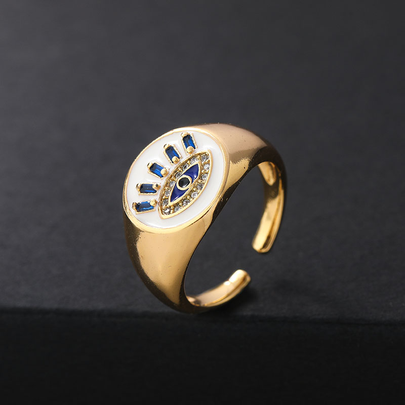 Eye Of Wisdom Enamel Open Ring Bold Statement Style With Street Luxury - Image 4