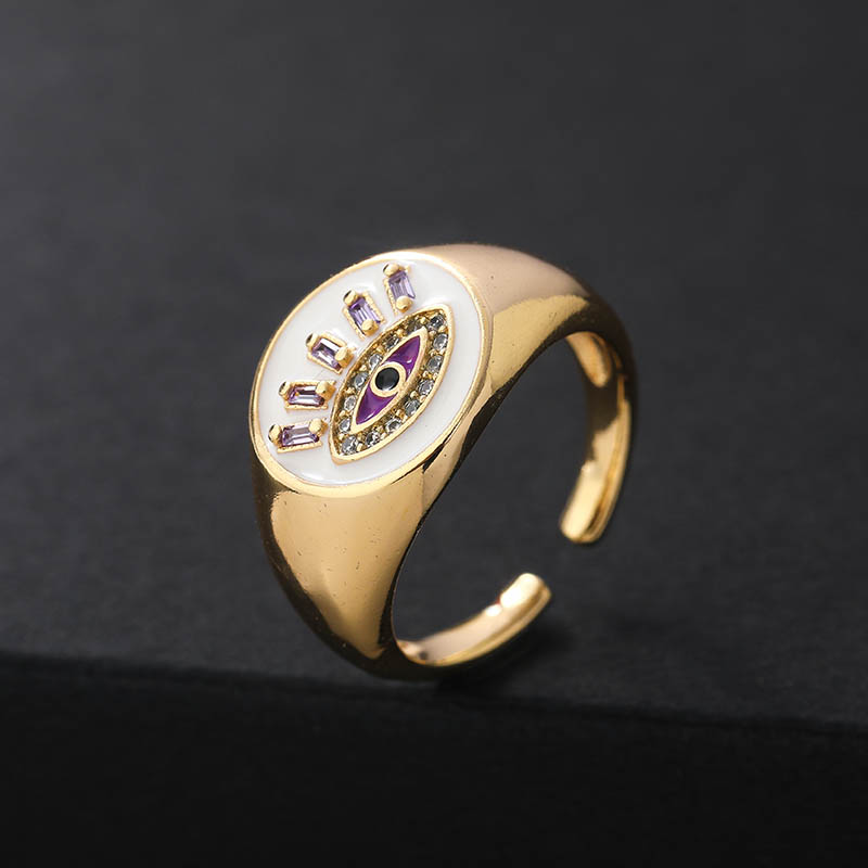 Eye Of Wisdom Enamel Open Ring Bold Statement Style With Street Luxury - Image 5