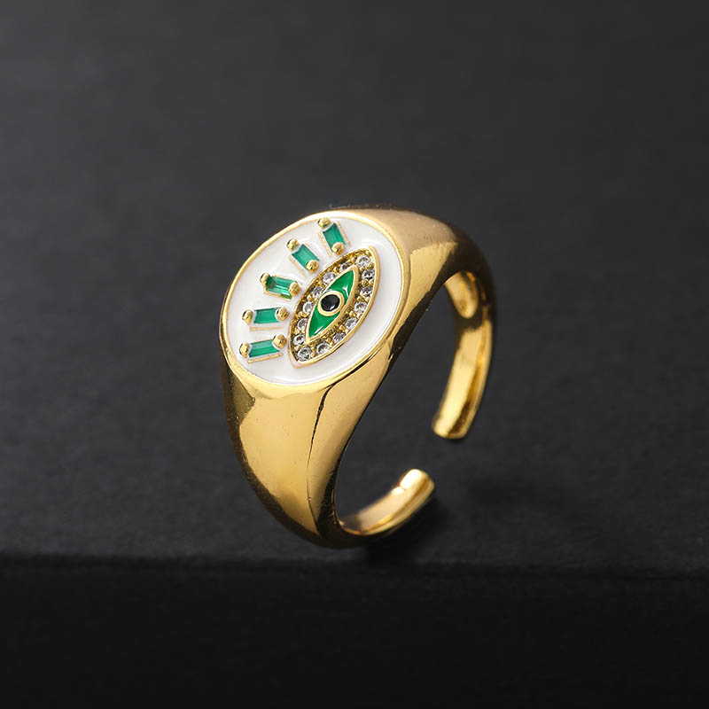 Eye Of Wisdom Enamel Open Ring Bold Statement Style With Street Luxury - Image 6