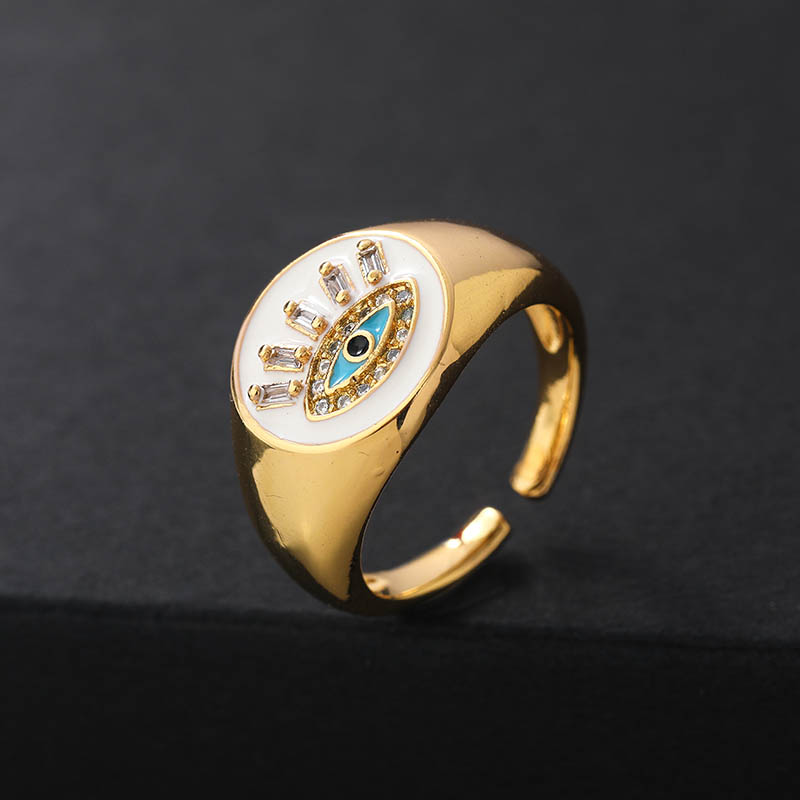 Eye Of Wisdom Enamel Open Ring Bold Statement Style With Street Luxury - Image 7