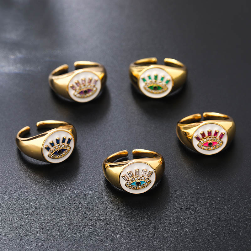 Eye Of Wisdom Enamel Open Ring Bold Statement Style With Street Luxury