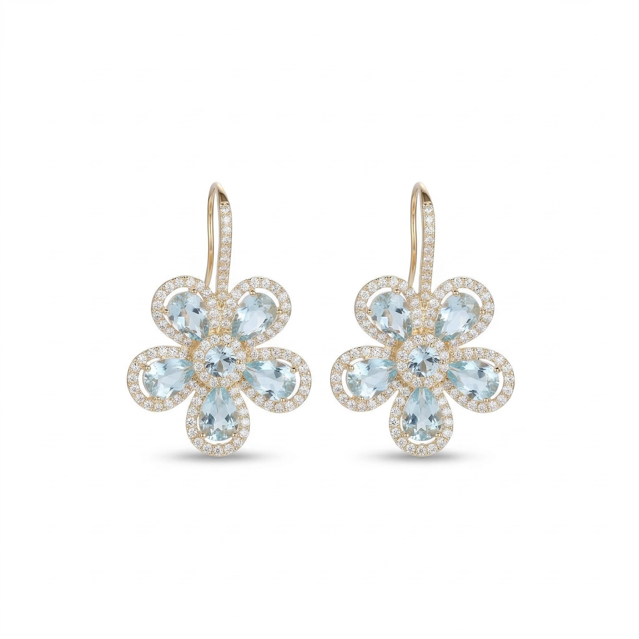 Pear Cut Flower Earrings Bold Statement Style With Street Luxury - Image 5
