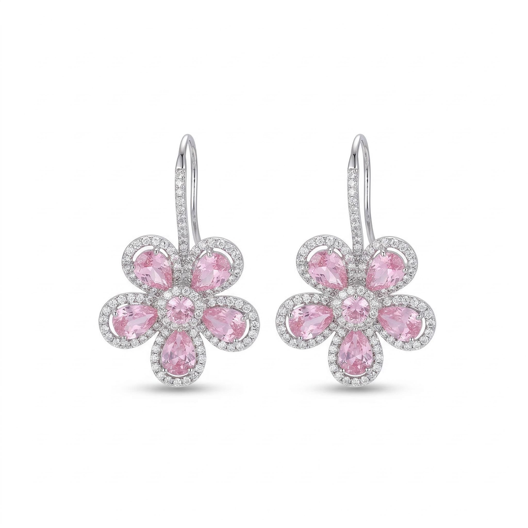 Pear Cut Flower Earrings Bold Statement Style With Street Luxury