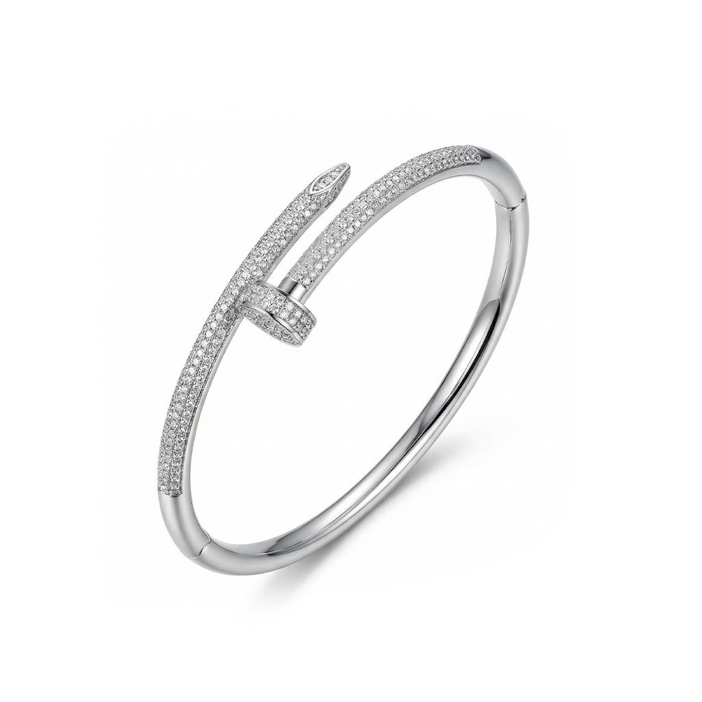 Micro Pave Nail Bangle Bold Statement Style With Street Luxury - Image 6