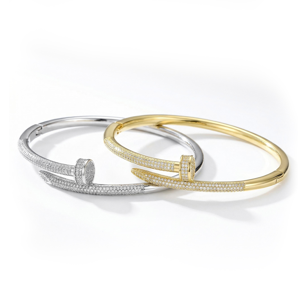 Micro Pave Nail Bangle Bold Statement Style With Street Luxury - Image 8