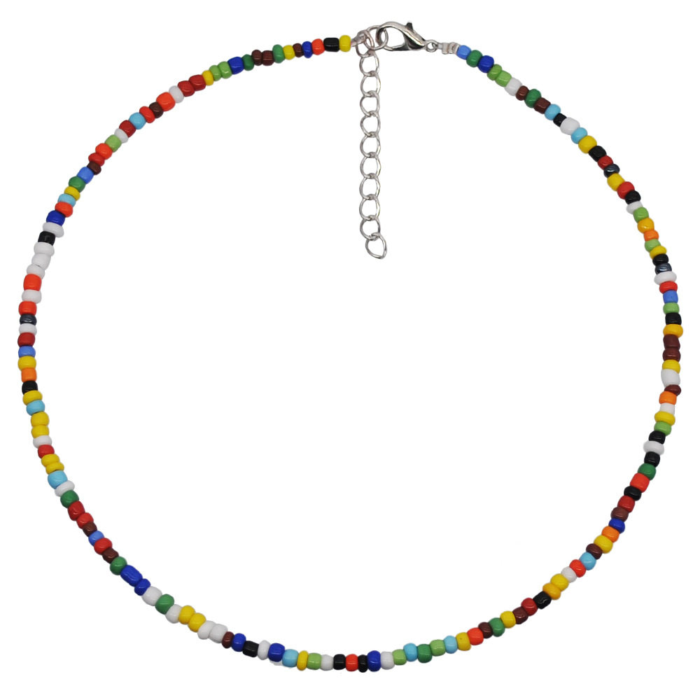 Multicolor String Beaded Handmade Choker Silver With Street Luxury Shine - Image 7