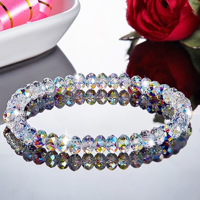 Multicolor Crystal Beaded Bracelet Bold Statement Style With Street Luxury