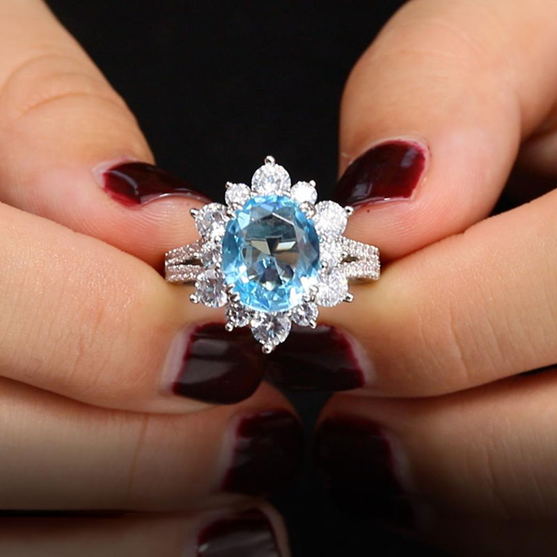 2.5ct Stunningly Gorgeous Oval Cut Ring Gold With Street Luxury Shine - Image 6