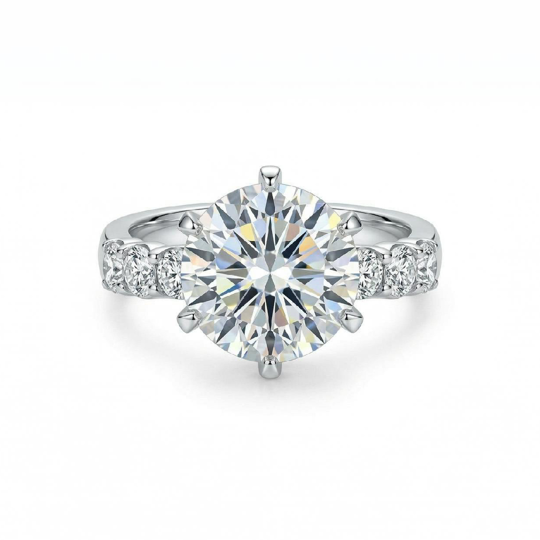 5ct Round Cut Engagement Ring Bold Statement Style With Street Luxury