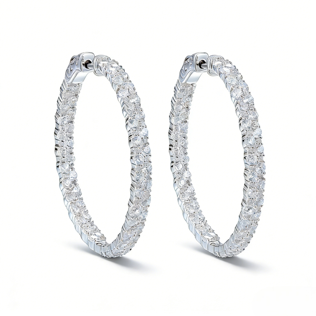 Round Cut Double Row Hoop Earrings Bold Statement Style With Street Luxury