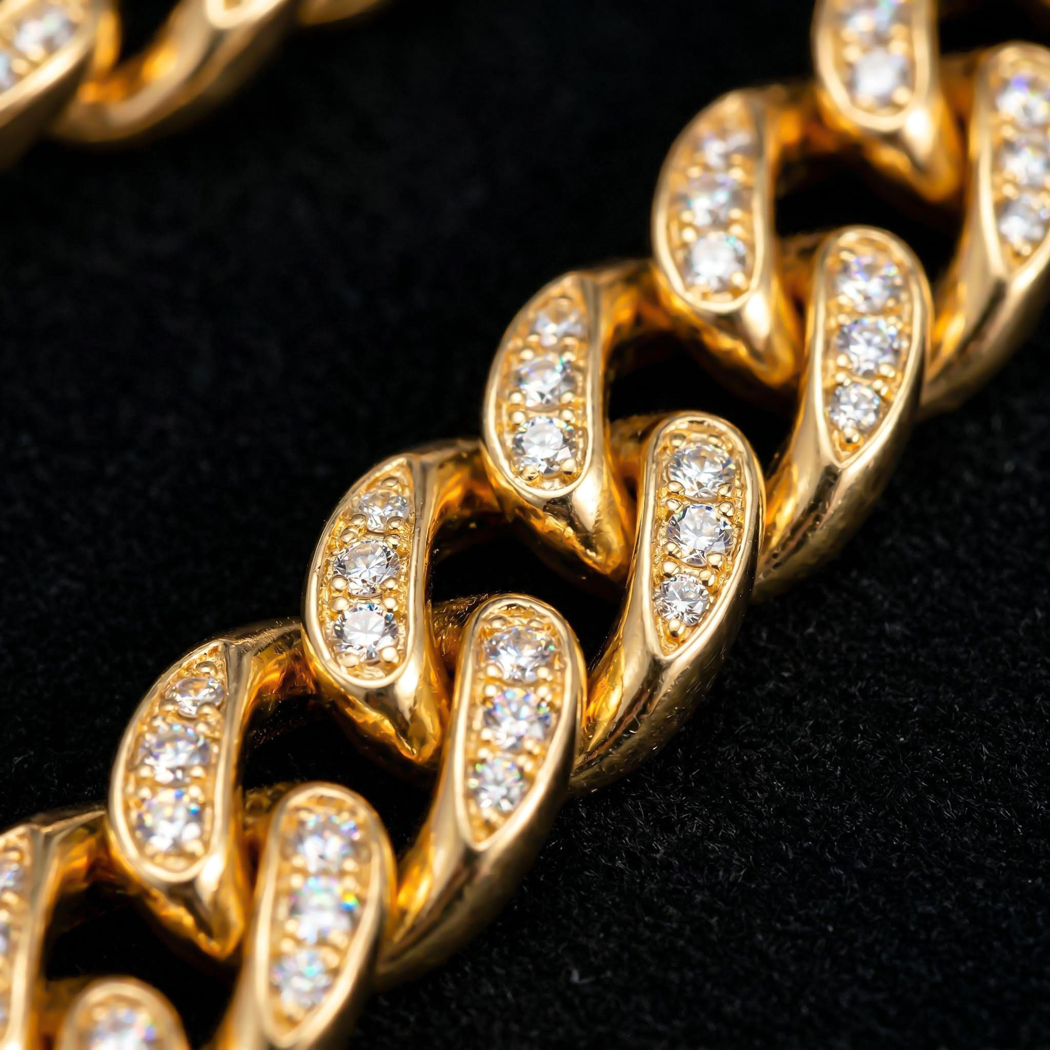 Women's Iced Out 10mm Teardrop Miami Cuban Chain With Street Luxury Shine - Image 8