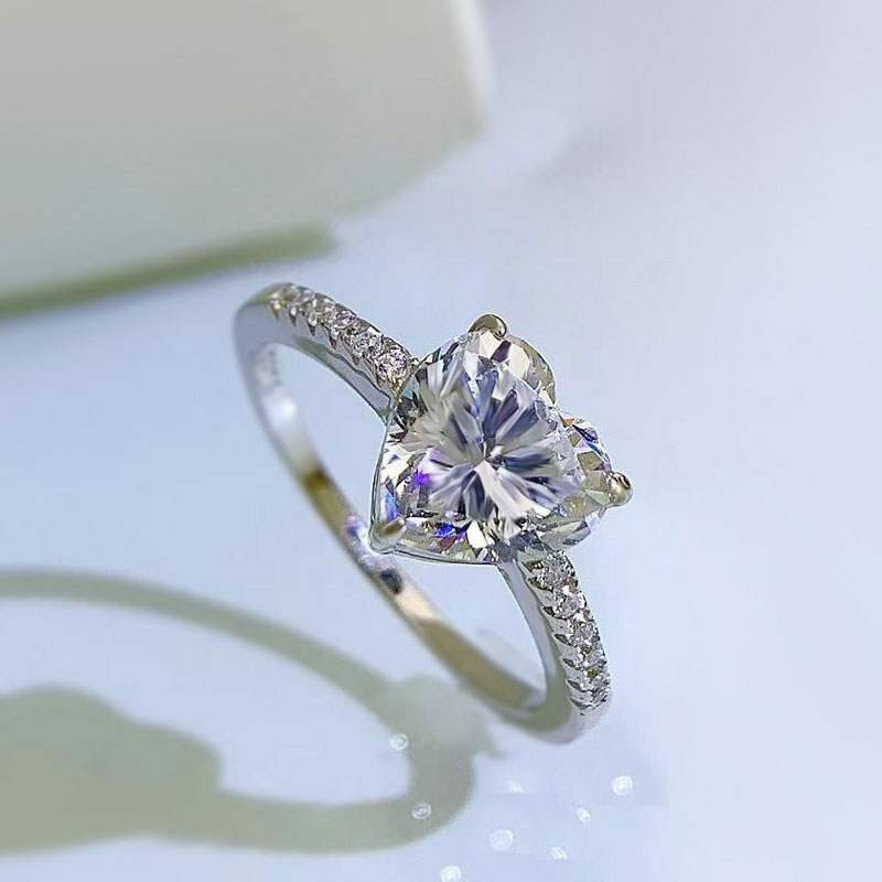 Heart Cut White/pink Stone Ring Bold Statement Style With Street Luxury - Image 9