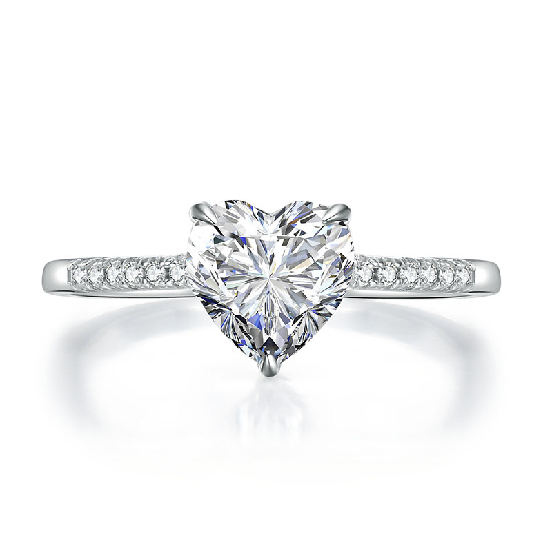 Heart Cut White/pink Stone Ring Bold Statement Style With Street Luxury