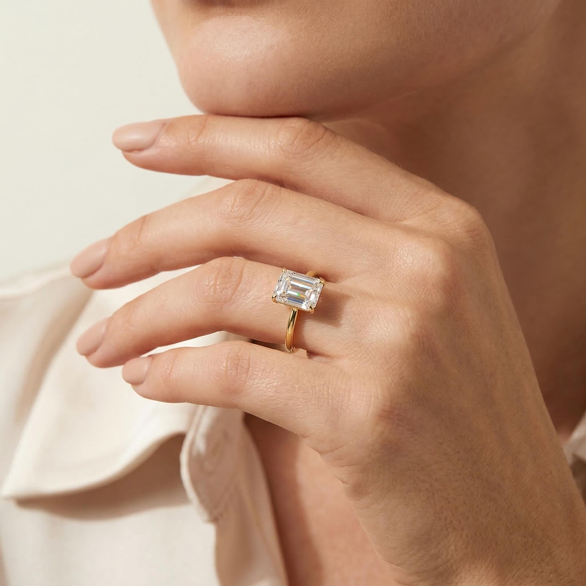 Emerald Cut Engagement Band Bold Statement Style With Street Luxury - Image 4