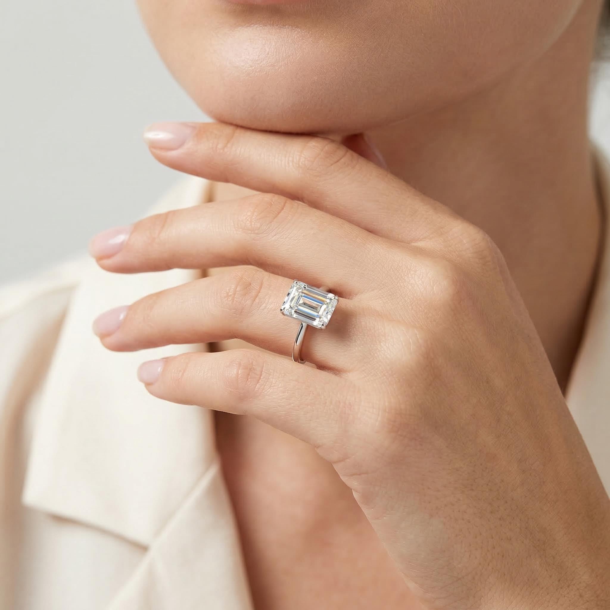 Emerald Cut Engagement Band Bold Statement Style With Street Luxury - Image 8