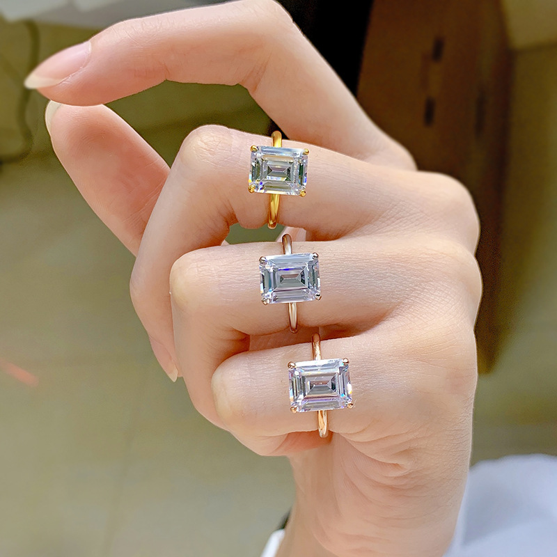 Emerald Cut Engagement Band Bold Statement Style With Street Luxury - Image 9