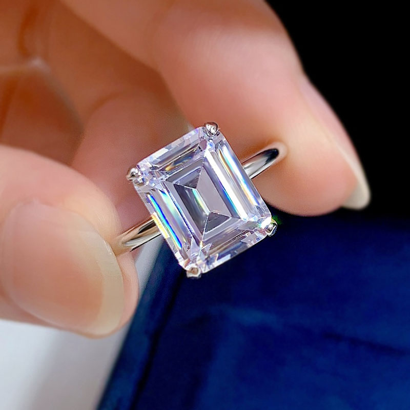Emerald Cut Engagement Band Bold Statement Style With Street Luxury - Image 10