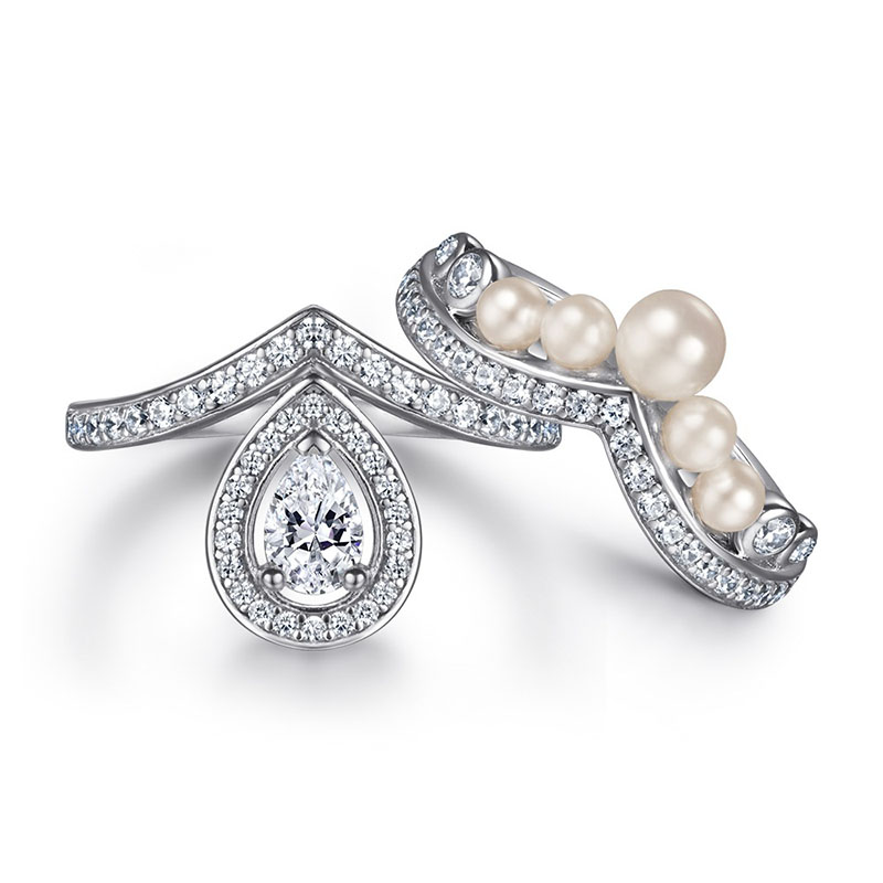 Pearl Crown Ring Set Bold Statement Style With Street Luxury - Image 6