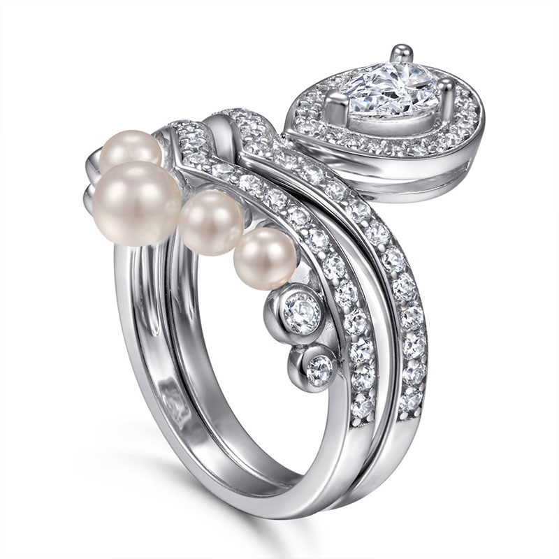 Pearl Crown Ring Set Bold Statement Style With Street Luxury - Image 8