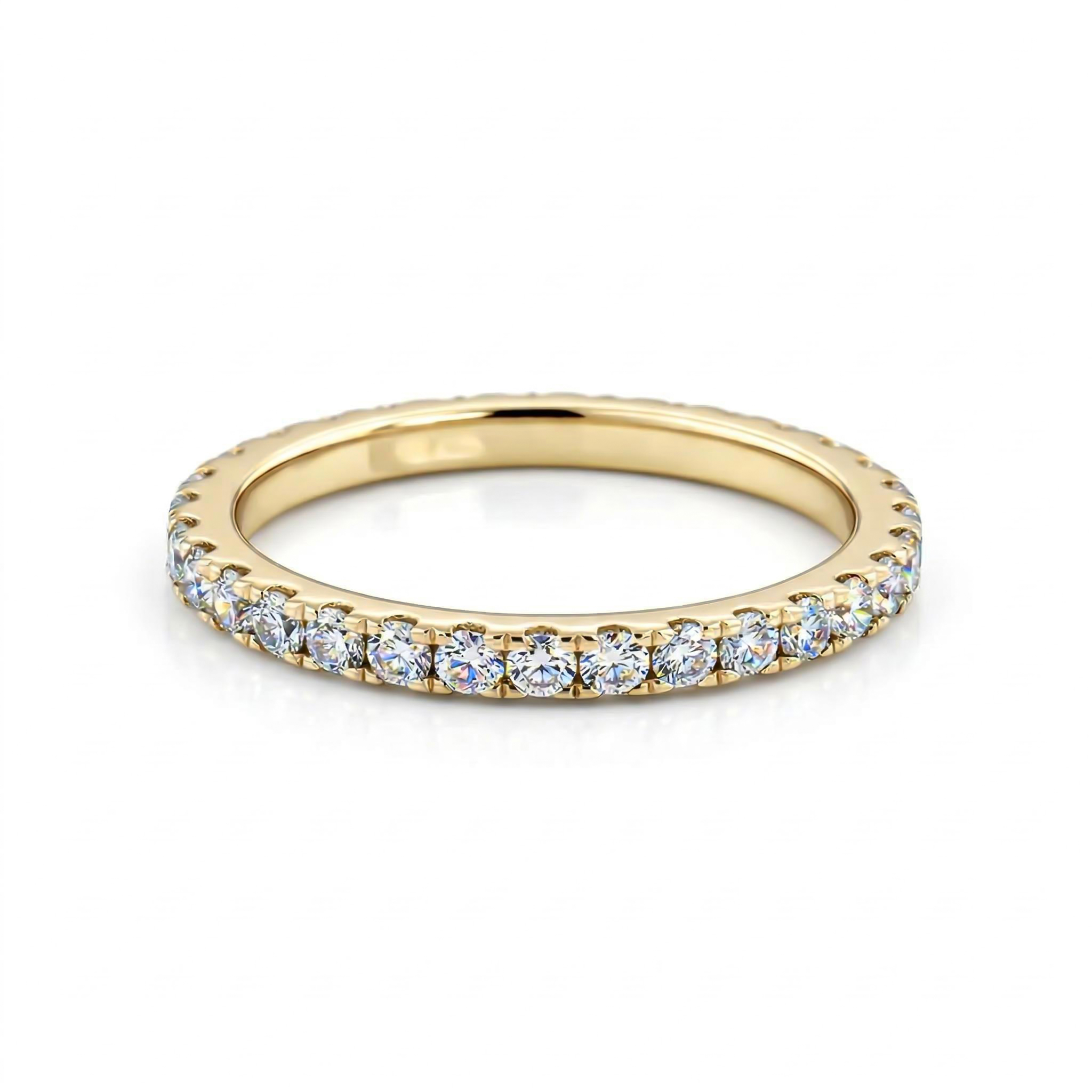 Slim Pave Eternity Ring Bold Statement Style With Street Luxury - Image 4