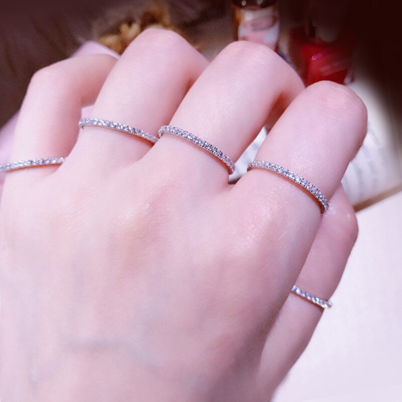 Slim Pave Eternity Ring Bold Statement Style With Street Luxury - Image 8
