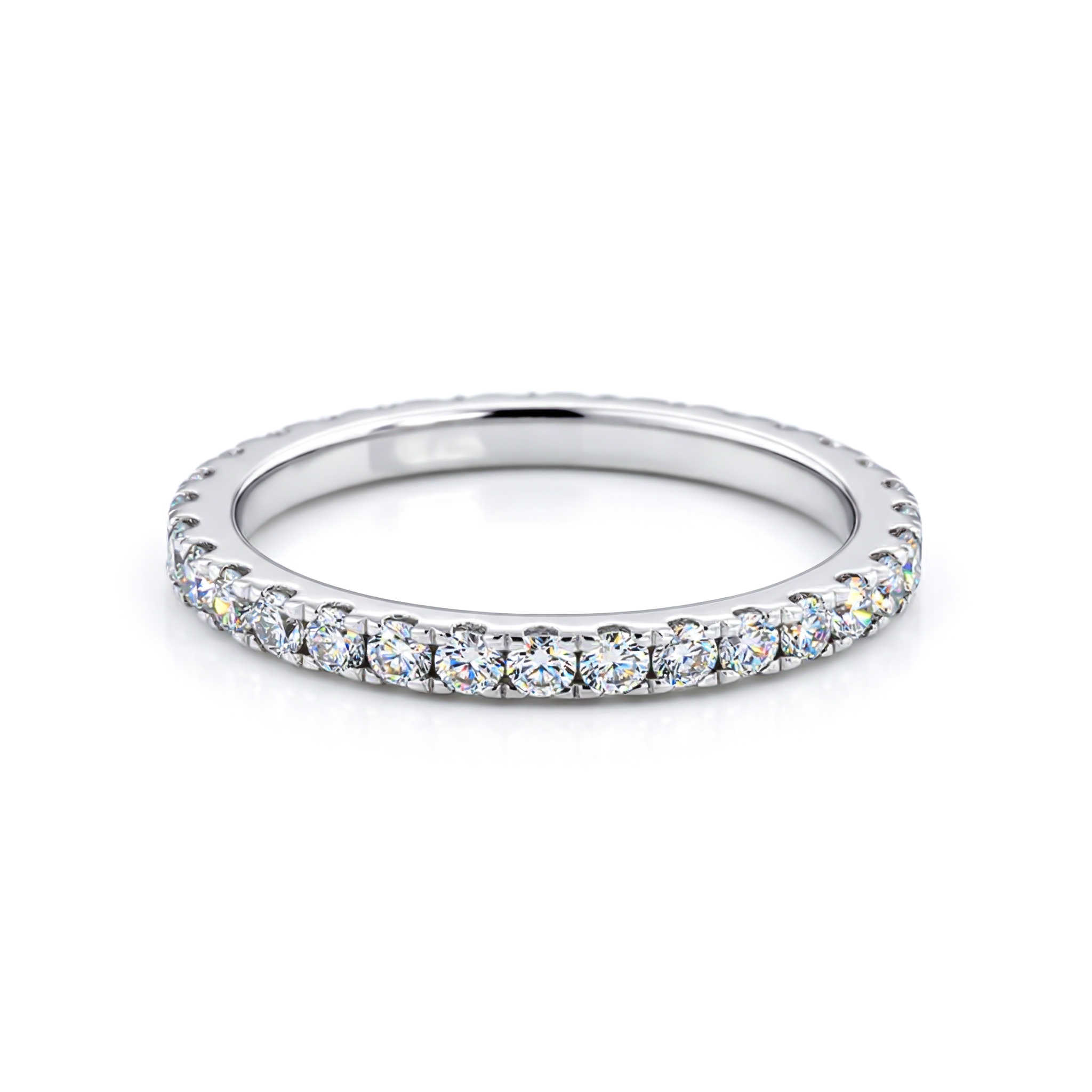 Slim Pave Eternity Ring Bold Statement Style With Street Luxury