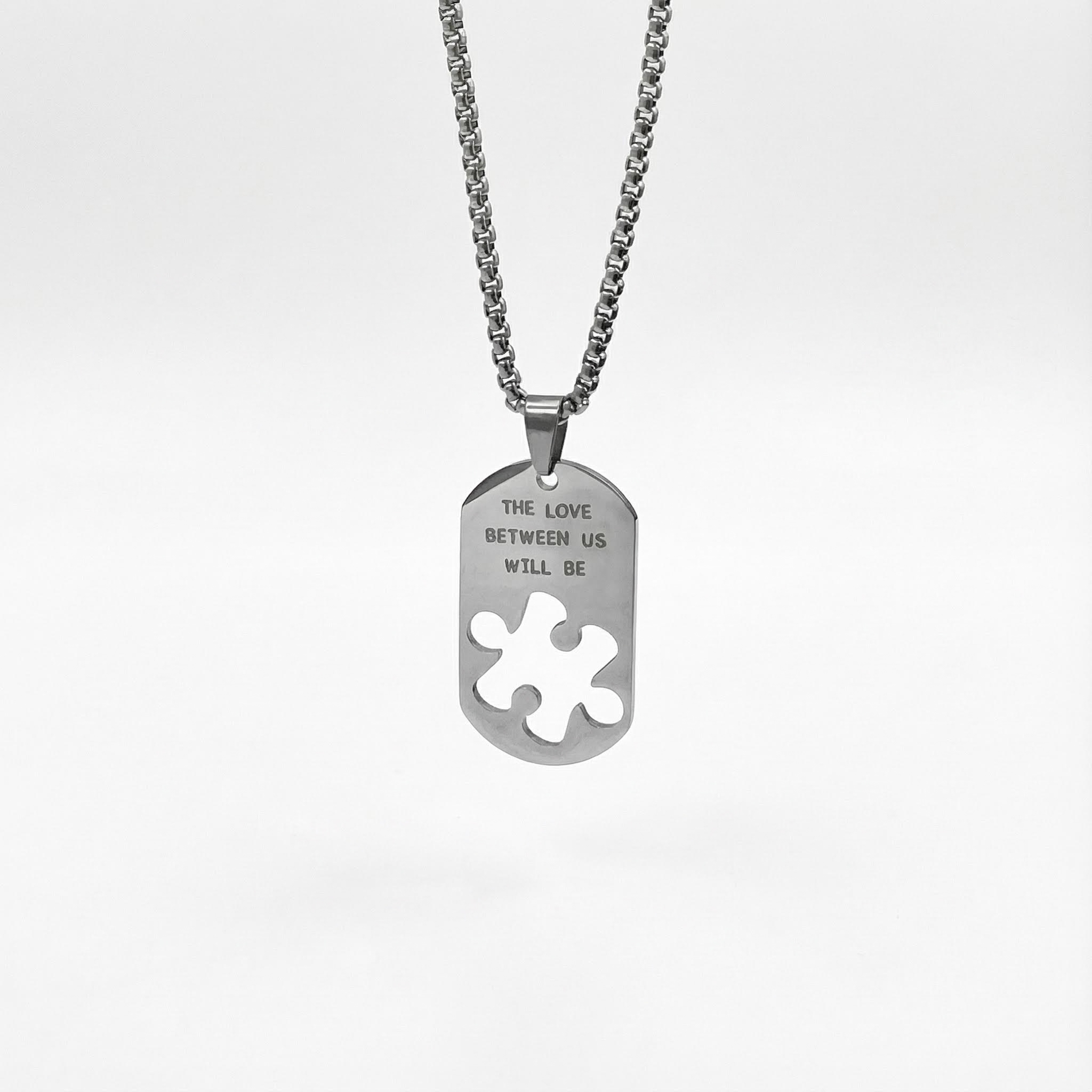 The Love Between Us Will Be Forever And Ever Couple Puzzle Pendant - Image 3