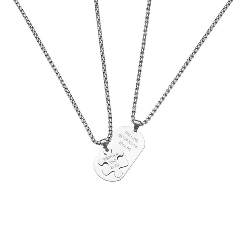 The Love Between Us Will Be Forever And Ever Couple Puzzle Pendant - Image 4