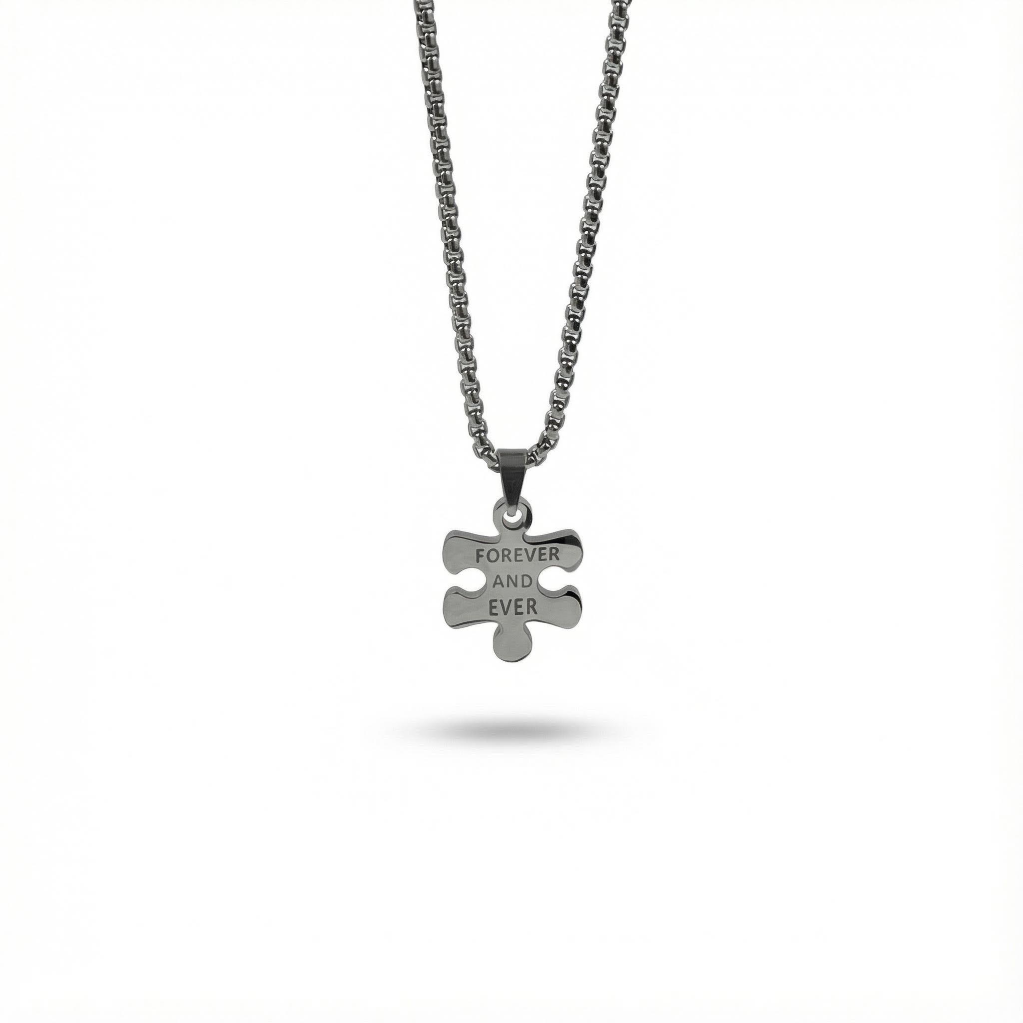 The Love Between Us Will Be Forever And Ever Couple Puzzle Pendant - Image 6