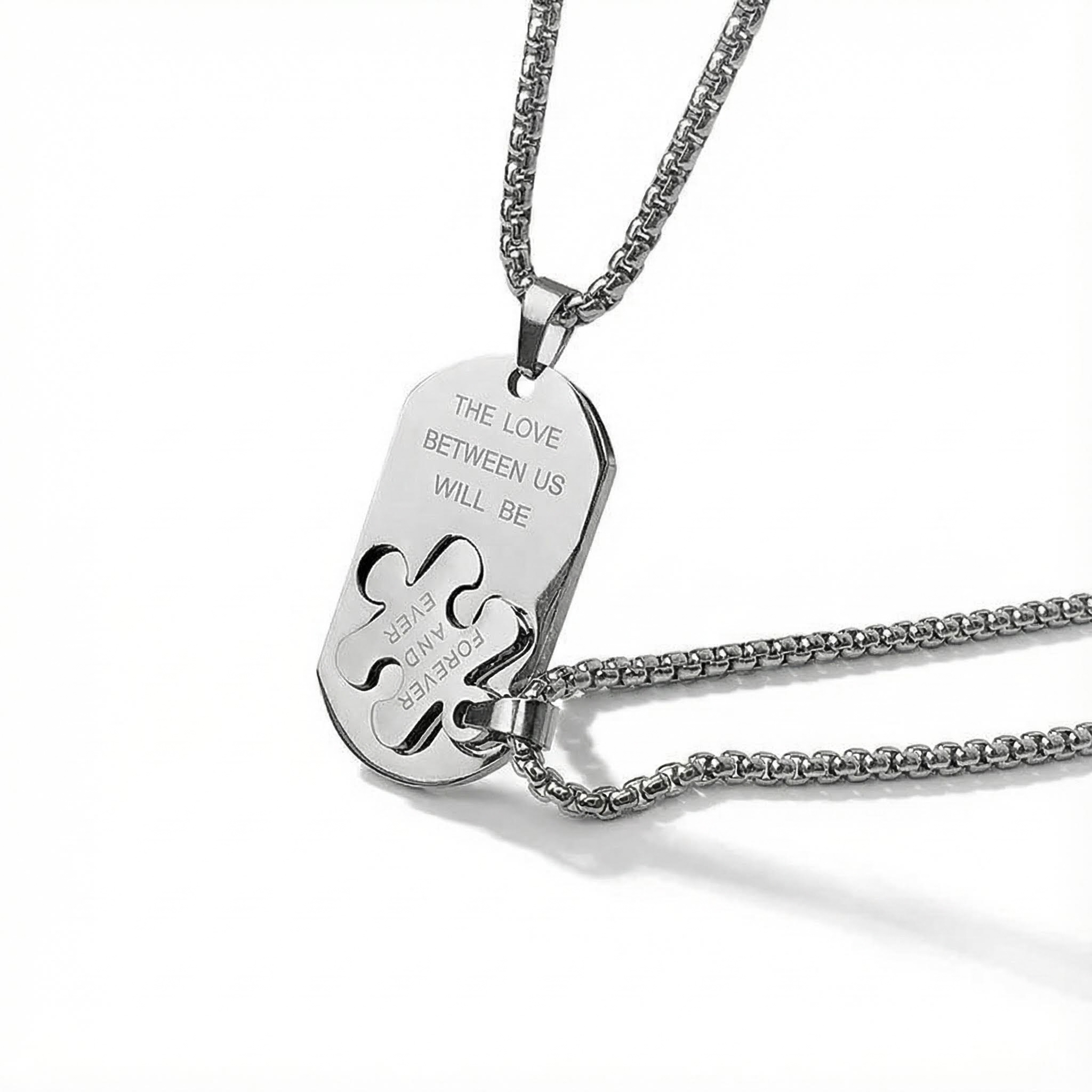 The Love Between Us Will Be Forever And Ever Couple Puzzle Pendant - Image 7
