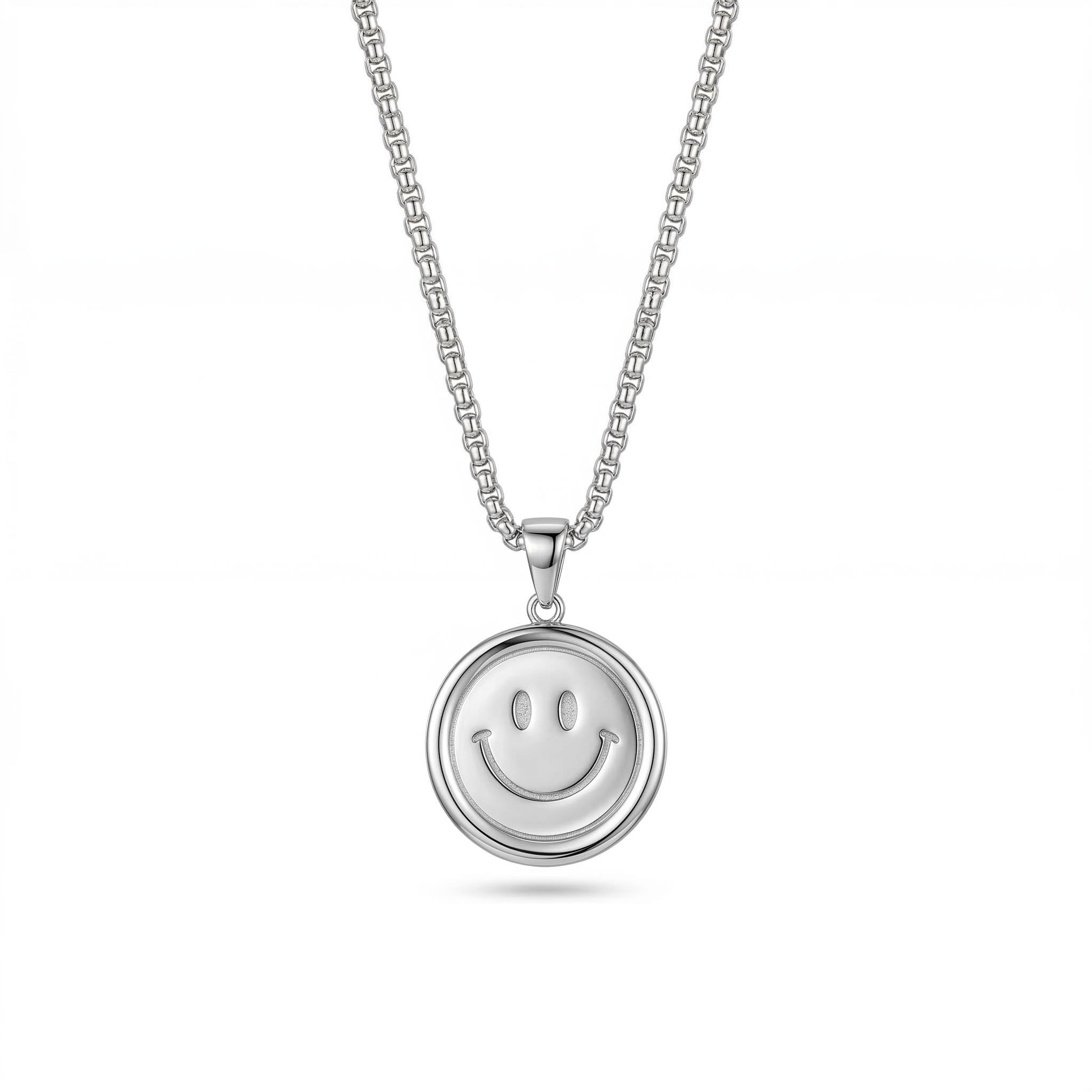 Smile Or Sad Face Flipped Necklace Pendant With Street Luxury Shine - Image 5