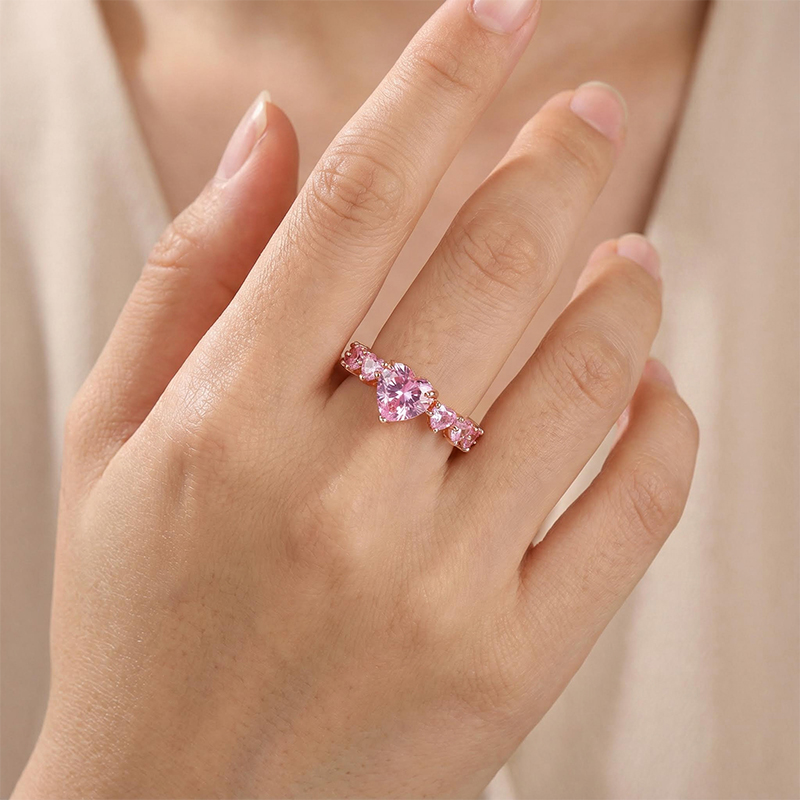 Heart Cut Pink Love Ring In Rose Gold Made For Street Luxury Energy - Image 3