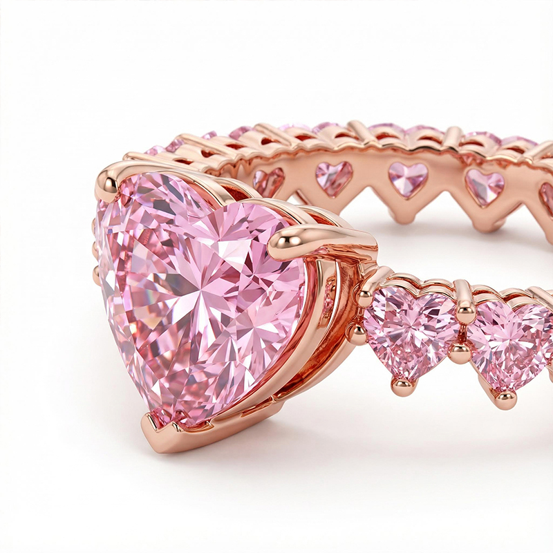 Heart Cut Pink Love Ring In Rose Gold Made For Street Luxury Energy - Image 4