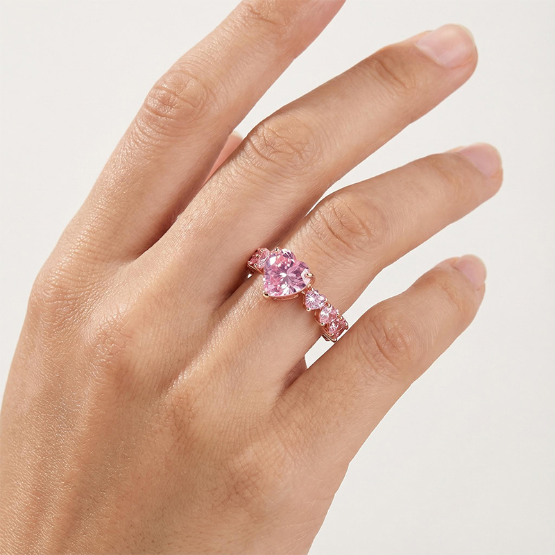 Heart Cut Pink Love Ring In Rose Gold Made For Street Luxury Energy - Image 8