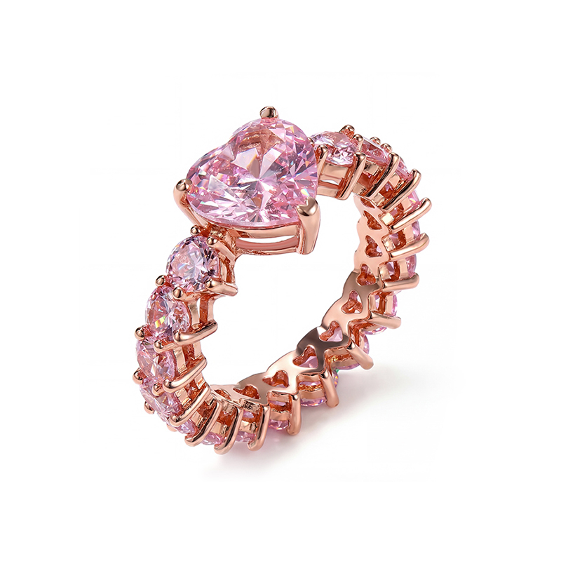 Heart Cut Pink Love Ring In Rose Gold Made For Street Luxury Energy