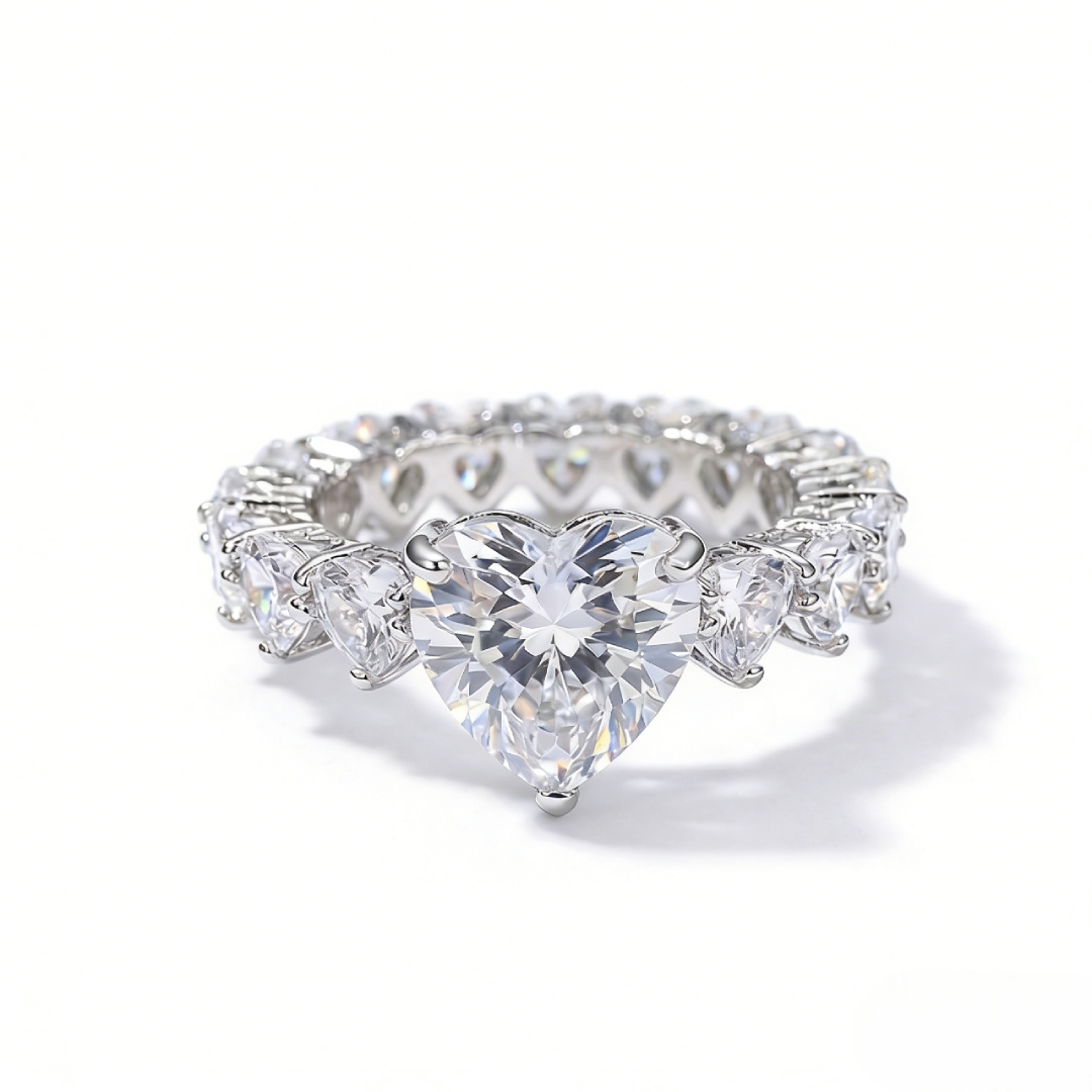 Heart Cut Love Ring In White Gold Gold With Bold Statement Appeal