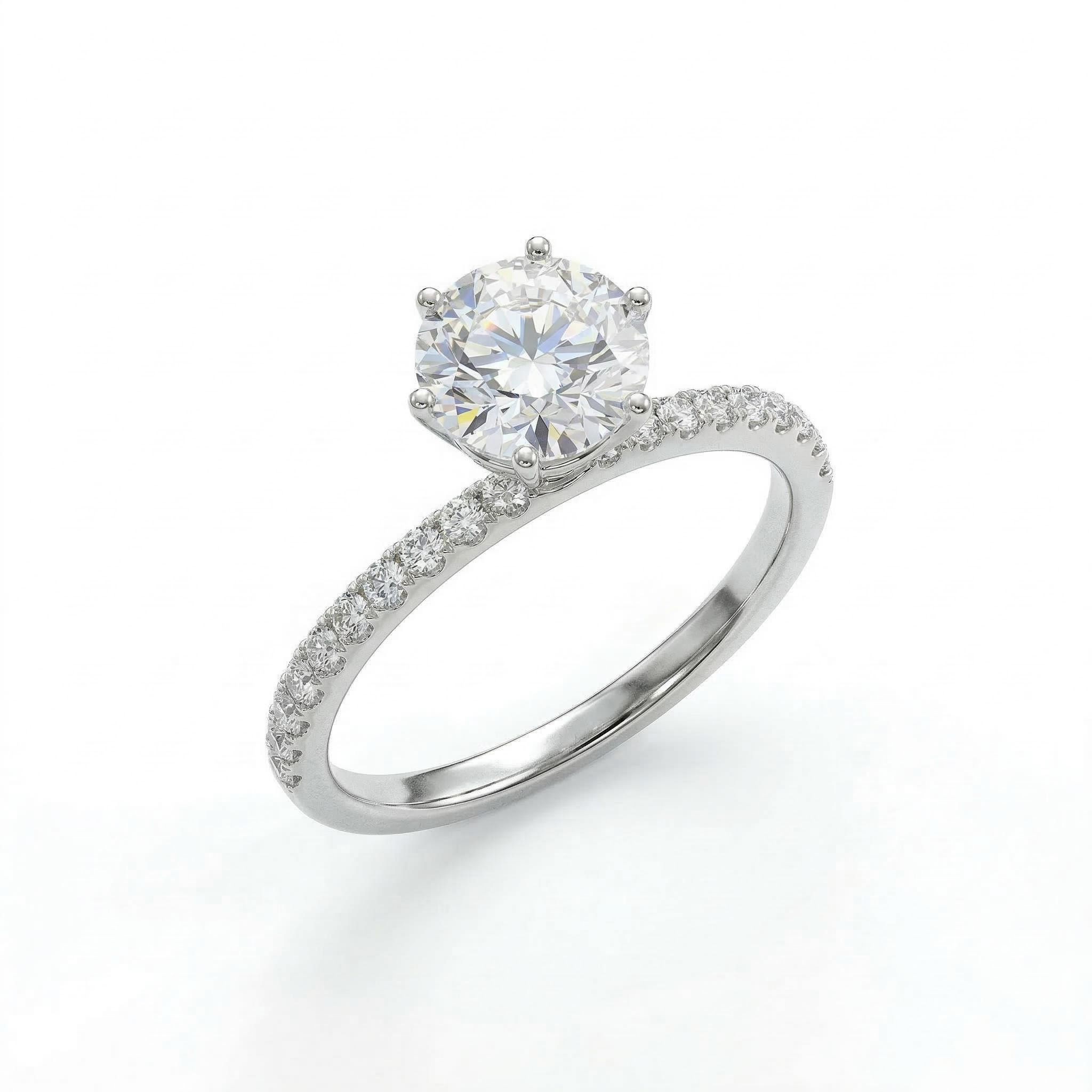 1 Ct Round Cut Simple Ring Bold Statement Style With Street Luxury - Image 4