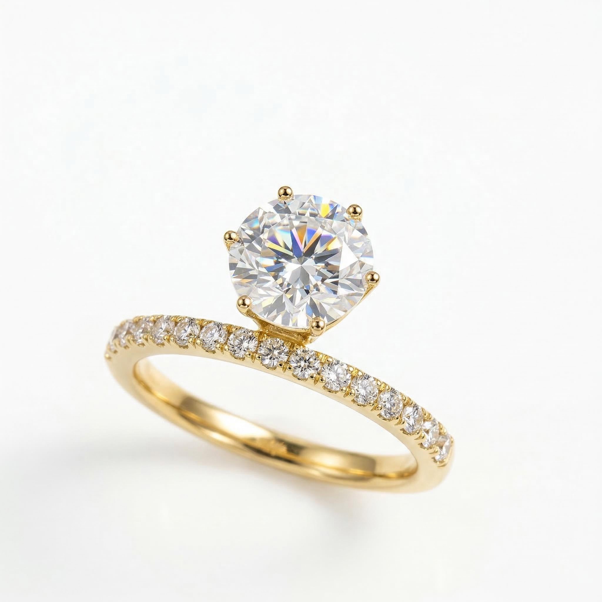 1 Ct Round Cut Simple Ring Bold Statement Style With Street Luxury - Image 5