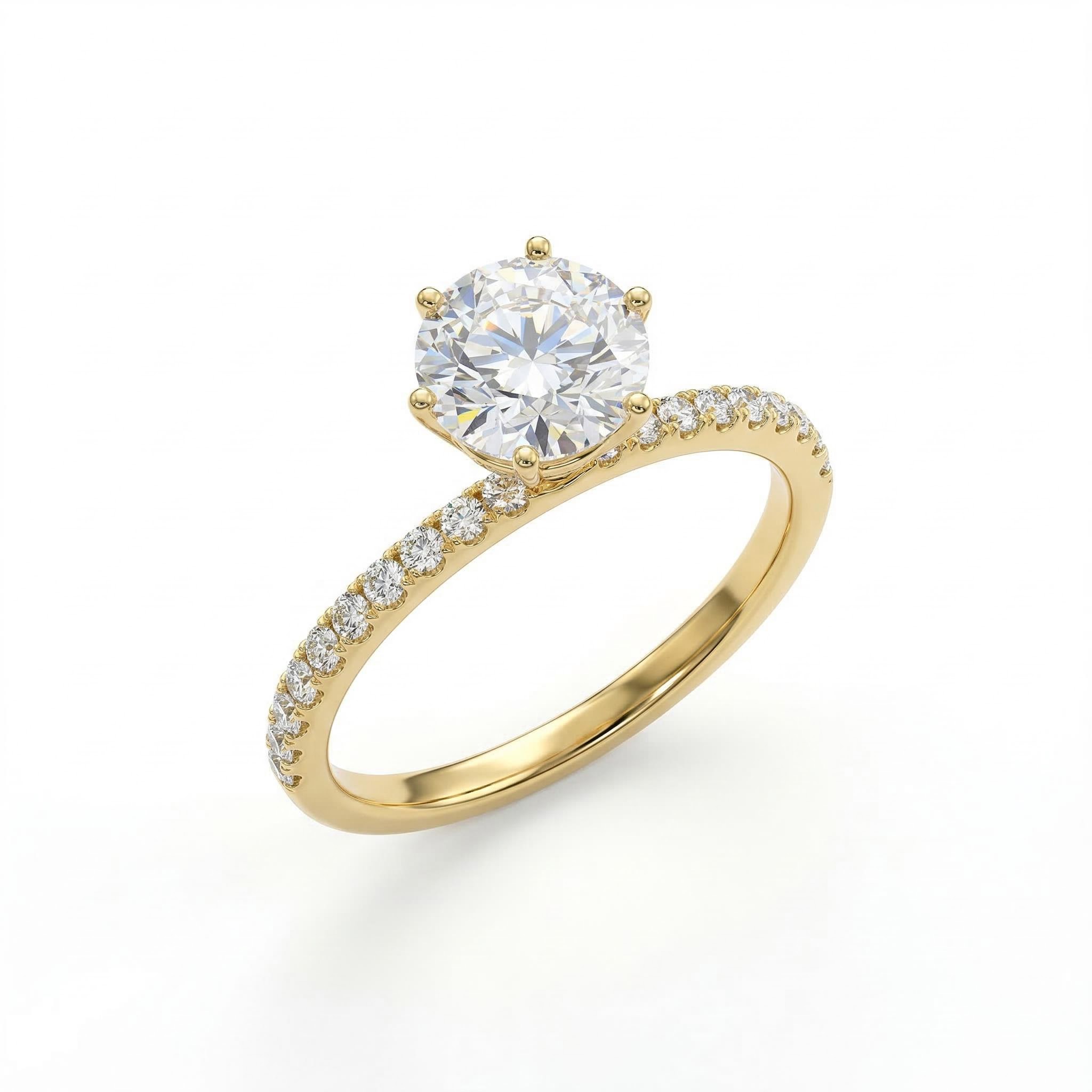 1 Ct Round Cut Simple Ring Bold Statement Style With Street Luxury