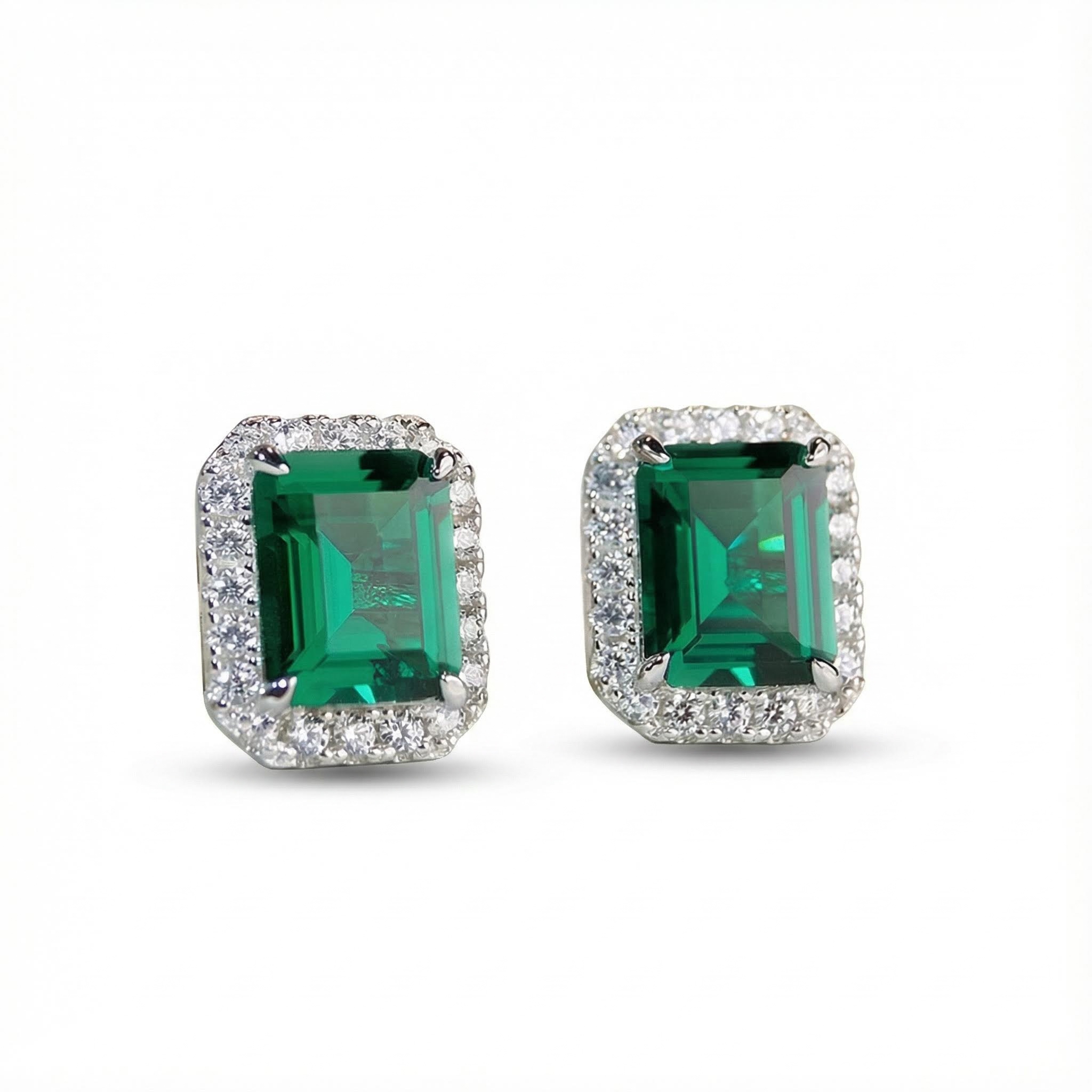 3 Carat Emerald Stud Earrings Bold Statement Style With Street Luxury