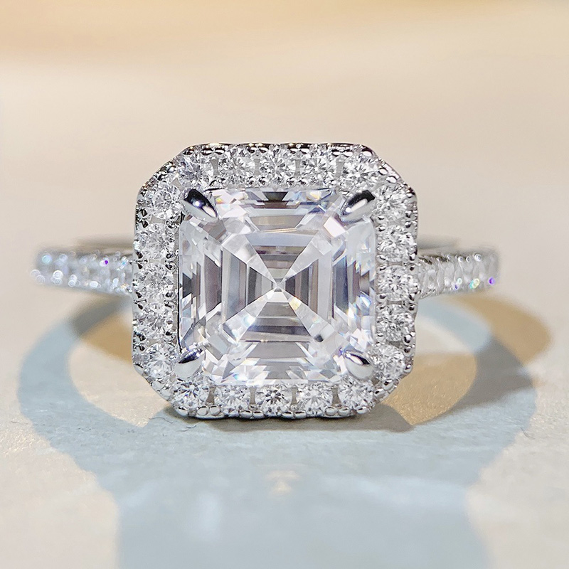 Princess Cut 3 Carat Engagement Ring Silver With Street Luxury Shine - Image 4