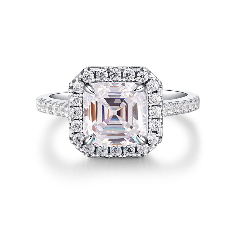 Princess Cut 3 Carat Engagement Ring Silver With Street Luxury Shine