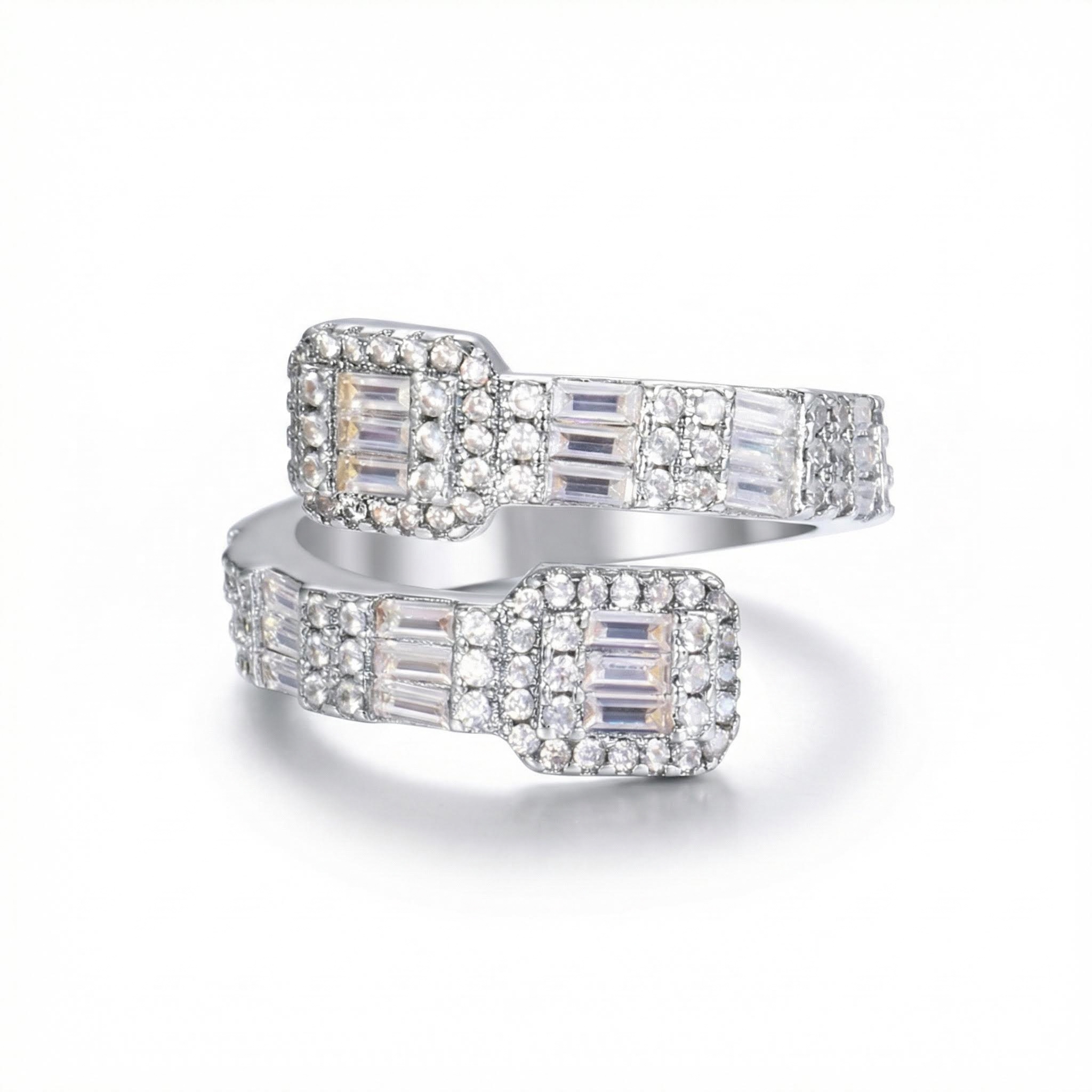 Iced Out Emerald Cut Ring Gold With Street Luxury Shine - Image 5