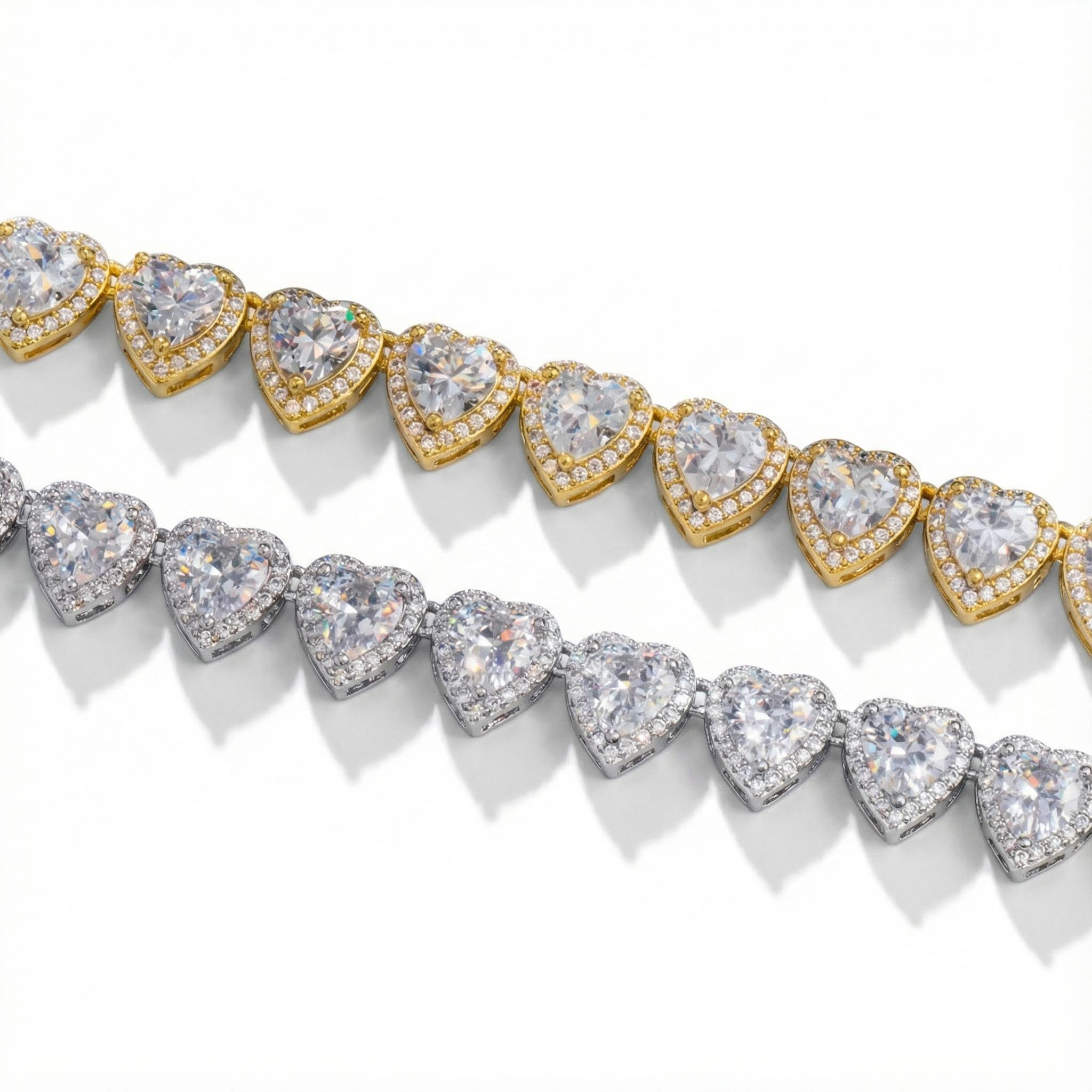 Iced Out 10mm Heart Cluster Tennis Chain Choker With Street Luxury Shine - Image 6